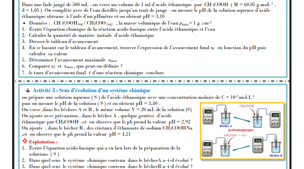 Chapitre 3, Transformations chimiques s’effectuant dans les deux sens 2BAC BIOF , Pr JENKAL RACHID_001