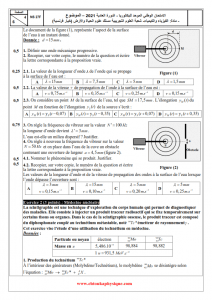 Examen national 2021 - Physique-chimie - 2BAC BIOF - SVT : Session Normale