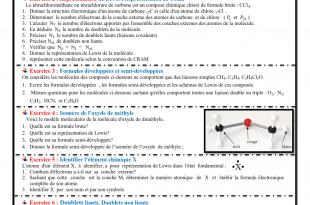 Série d'exercices 5 : Géométrie de quelques molécules , TCS BIOF, Pr JENKAL RACHID