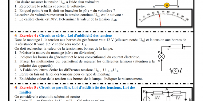 Série 9 : Tension électrique , TCS BIOF ,