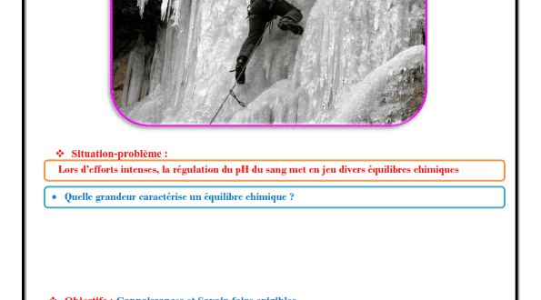 ♣ Chapitre 4 : état d'équilibre d'un système chimique : Cours , Activités , Exercices d'application : 2BAC BIOF , Pr JENKAL RACHID,