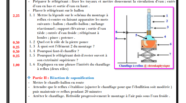 Devoir Surveillé N° 2 semestre 1 : Mouvement , synthèse d'espèces chimiques ,TCS BIOF , 2019-2020 , Pr JENKAL RACHID,