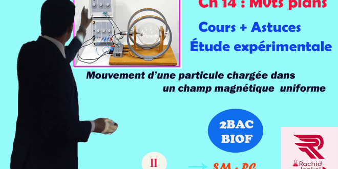 Mouvement d'une particule chargée dans un champ magnétique uniforme ( Vidéo ) : Partie I , 2BAC BIOF ,