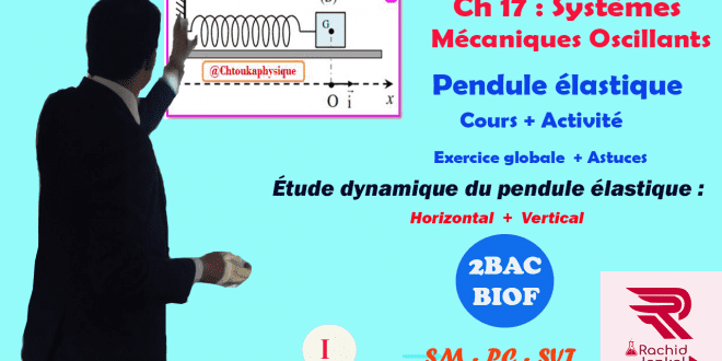 étude dynamique du pendule élastique horizontal , Pr JENKAL RACHID