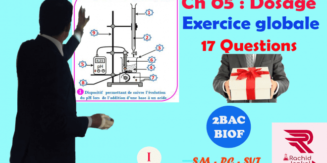 Dosage , 2BAC BIOF , Exercice globale , 17 Questions , Pr JENKAL RACHID , Chtoukaphysique