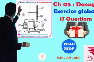 ♣ Chapitre 05 : Réactions acido-basiques , Dosage : Exercice globale + Cours  + Astuces , 2BAC BIOF , Partie 1 , Pr JENKAL RACHID,