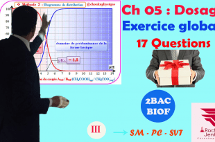 ♣ Chapitre 05 : Réactions acido-basiques , Dosage : Exercice globale ( 17 Questions ) + Cours + Astuces , 2BAC BIOF , Partie 3 , Pr JENKAL RACHID,