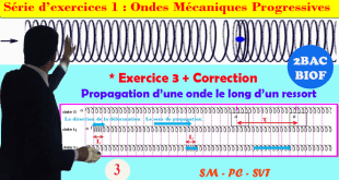 ♣2BAC BIOF - Exercice 3 ( Ressort) + Correction : Série d'exercices 1: Ondes mécaniques progressives (OMP) - Pr JENKAL RACHID