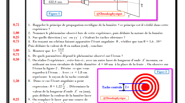 ♣ Devoir surveillé N° 2 semestre 1 , 2BAC BIOF -PC et SM, 2020-2021 , Pr JENKAL RACHID,